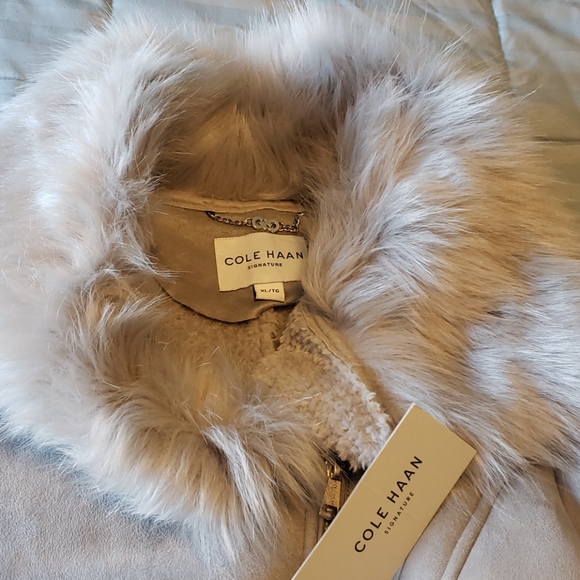 Cole Haan Signature grey sheerling coat - Picture 3 of 9